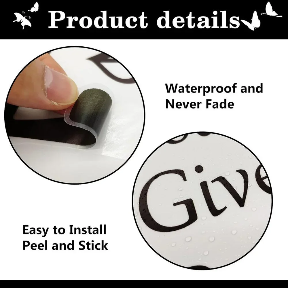 Stylish Glitter Bubble Motivational Wall Decals - 4 Sheets for DIY Decoration